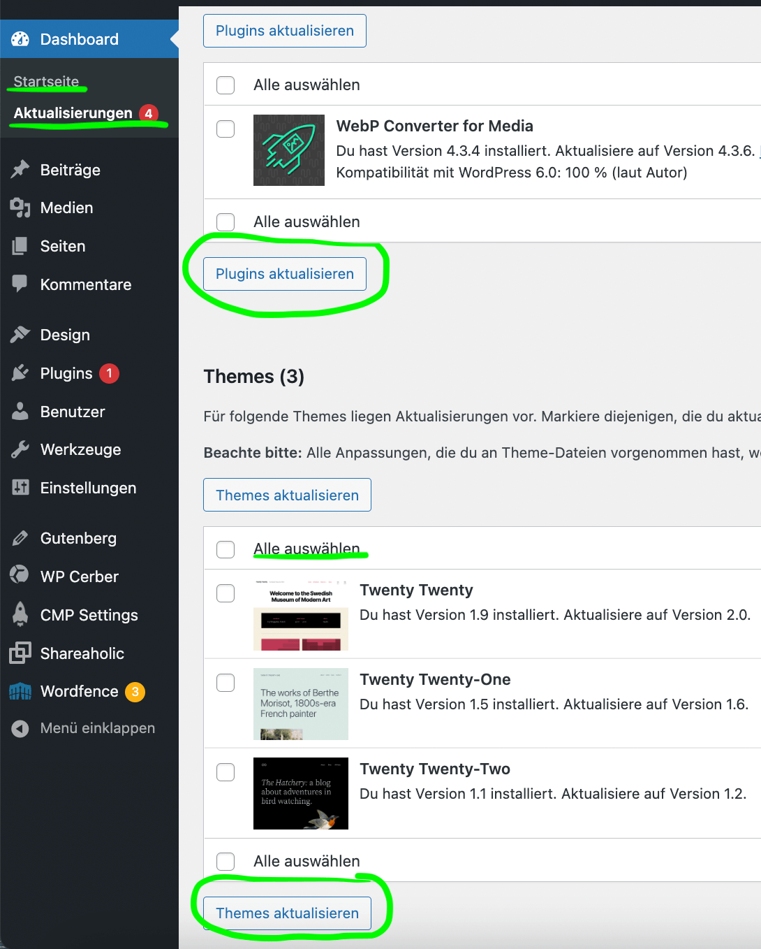 Dein WordPress wurde gehackt, deswegen solltest du alle Themes und Plugins aktualisieren