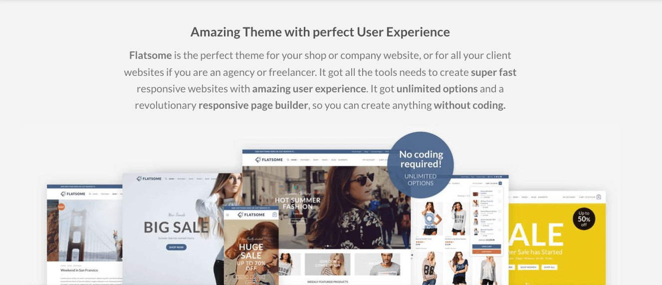 Flatsome bietet viele Features für WooCommerce