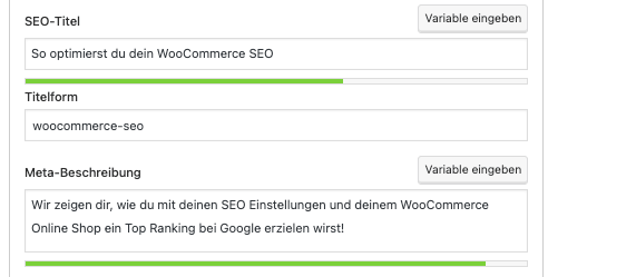 Deine SEO Einstellungen für dein WooCommerce
