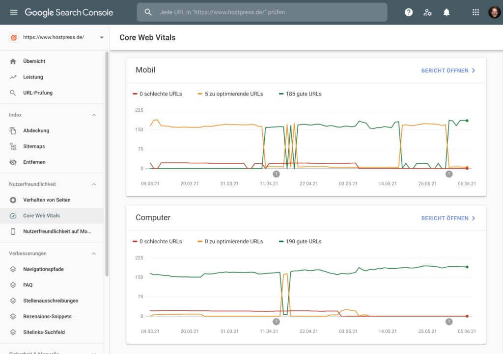 Core Web Vitals Bericht