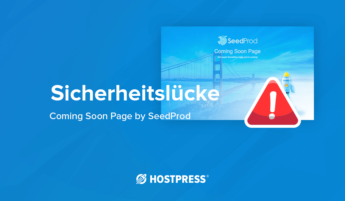 WordPress Sicherheitslücke coming soon page seedprod