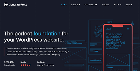 Das WordPress Theme Generate Press